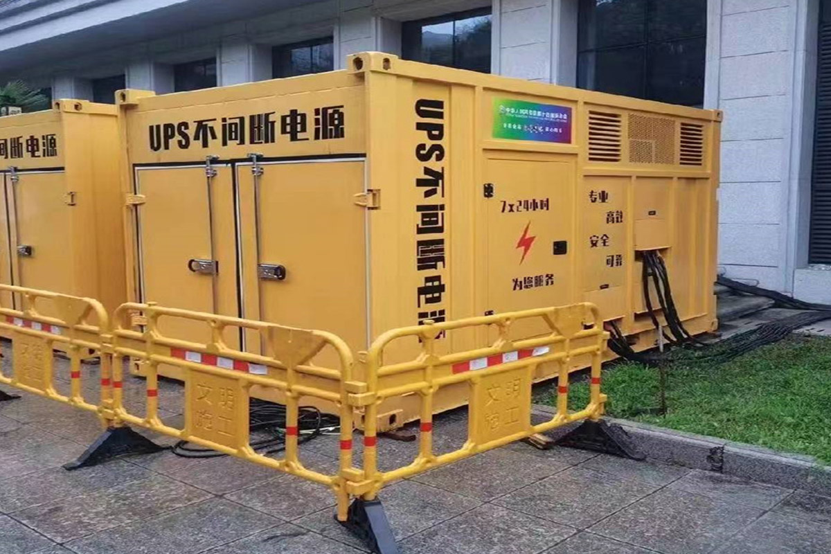 宜黄发电机租赁施工现场
