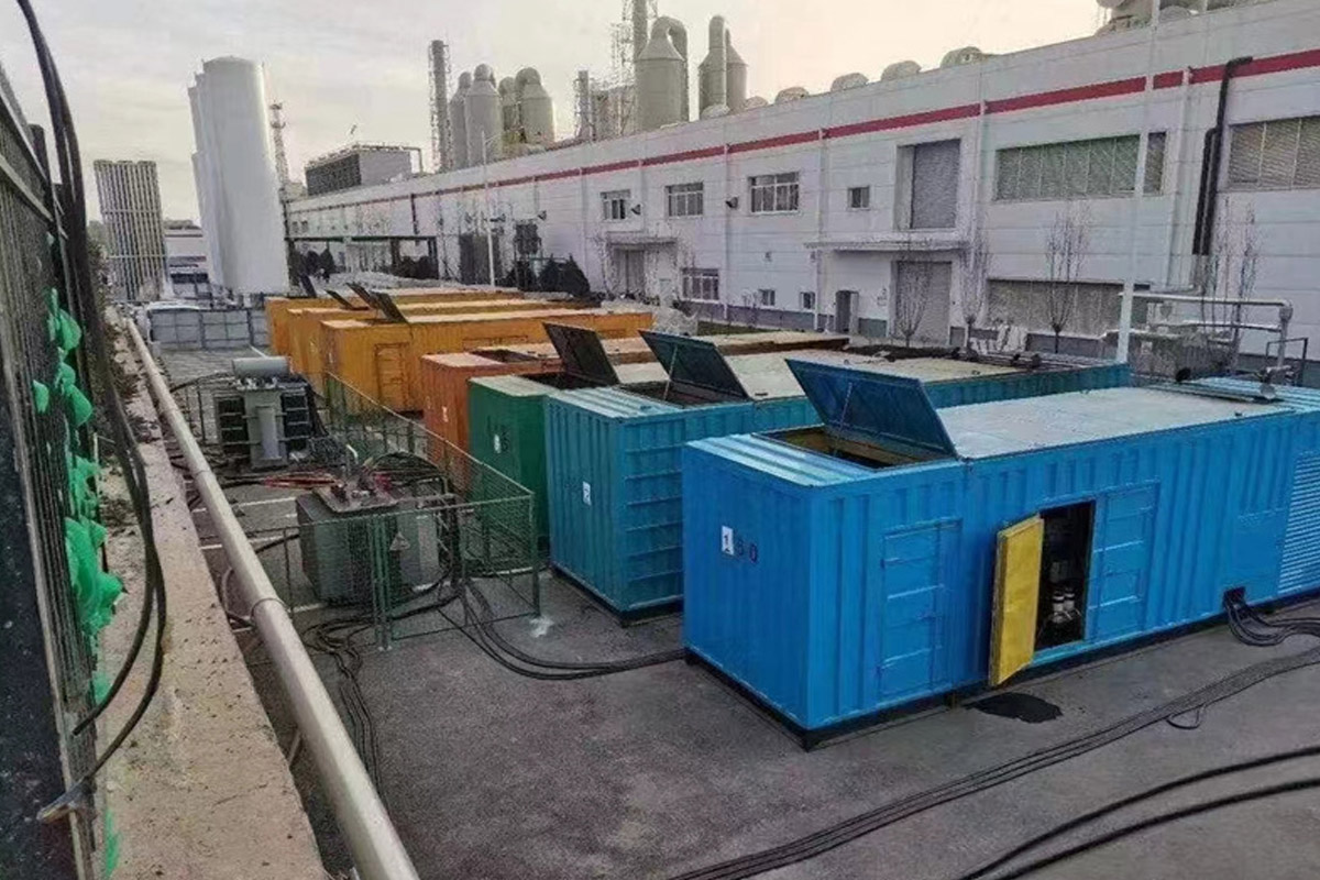 宜黄发电机租赁施工现场